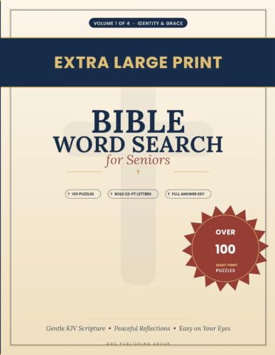 Couverture de Extra Large Print Bible Word Search for Seniors, coécrit avec DG Club Publishing Group